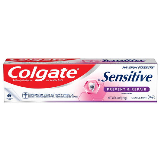 Colgate Sensitive Toothpaste Stain Removing Toothpaste, Gentle Mint