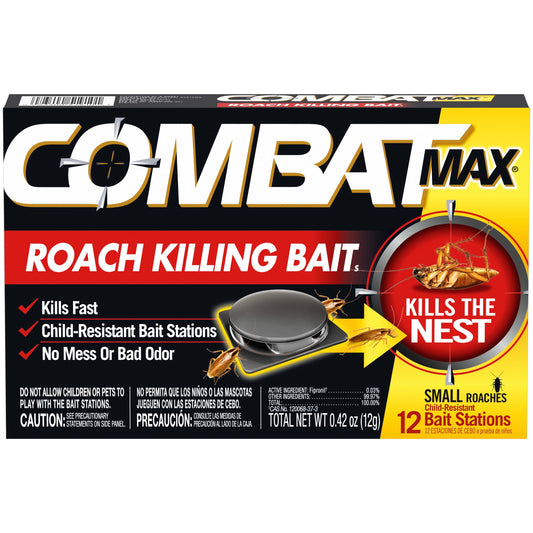 Combat Max Roach Killing Bait, Small Roach Bait Station, 12 Count
