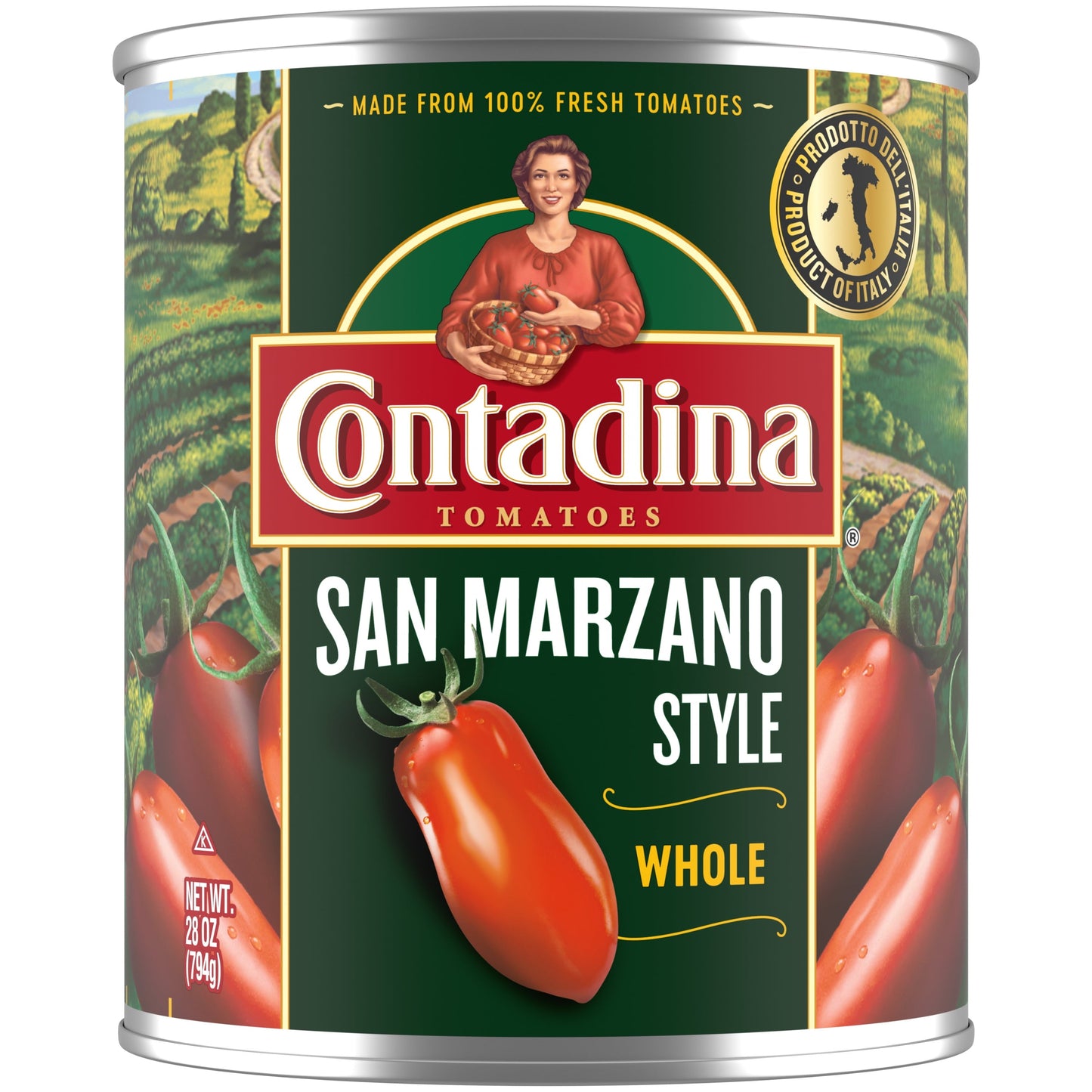 Contadina San Marzano Style Canned Whole Tomatoes, 28 oz Can