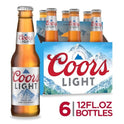 Coors Light Lager Beer, 6 Pack, 12 fl oz Bottles, 4.2% ABV