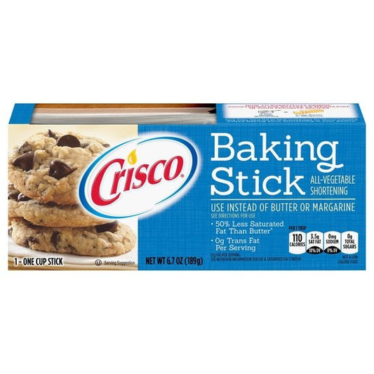 Crisco All Vegetable Shortening Baking Sticks, 6.7 oz