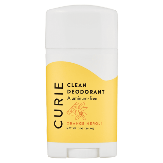 Curie Natural Deodorant Stick for Men and Women, Aluminum-Free, Orange Neroli, 2 oz