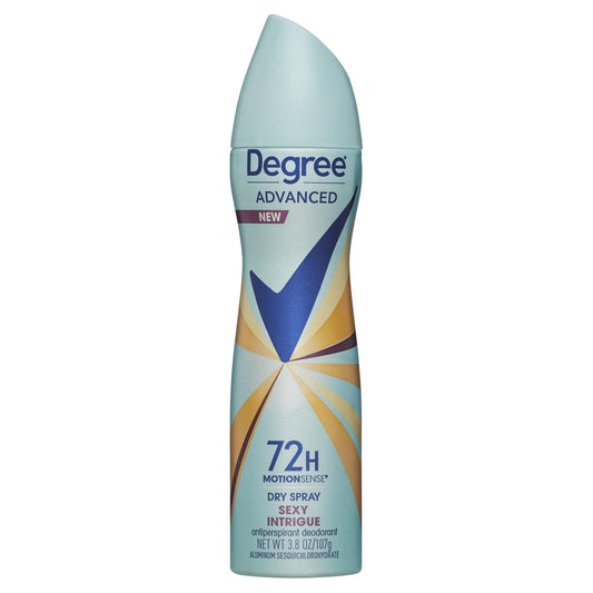 Degree Advanced Long Lasting Antiperspirant Deodorant Dry Spray Twin Pack, Sexy Intrigue, 3.8 oz