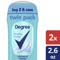 Degree Long Lasting Women's Antiperspirant Deodorant Stick Twin Pack, Shower Clean, 2.6 oz