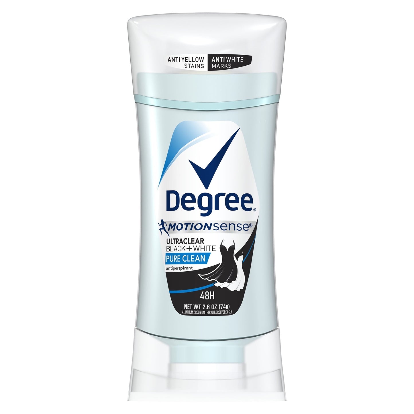 Degree Ultra Clear Long Lasting Women's Antiperspirant Deodorant Stick, Pure Clean, 2.6 oz