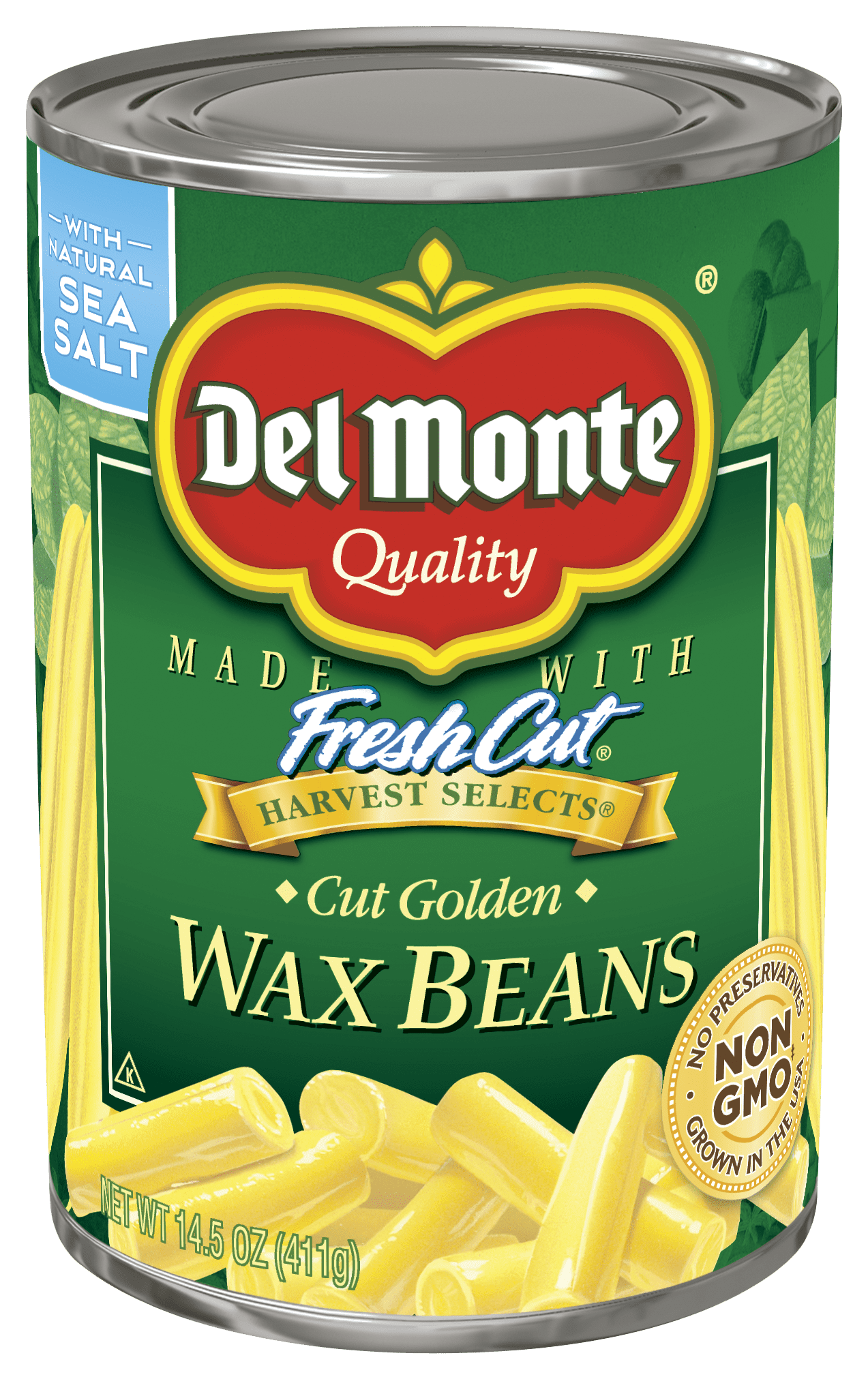 Del Monte Canned Cut Golden Wax Beans, 14.5 oz Can