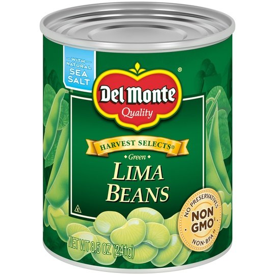 Del Monte Green Lima Beans Canned Vegetables, 8.5 oz Can