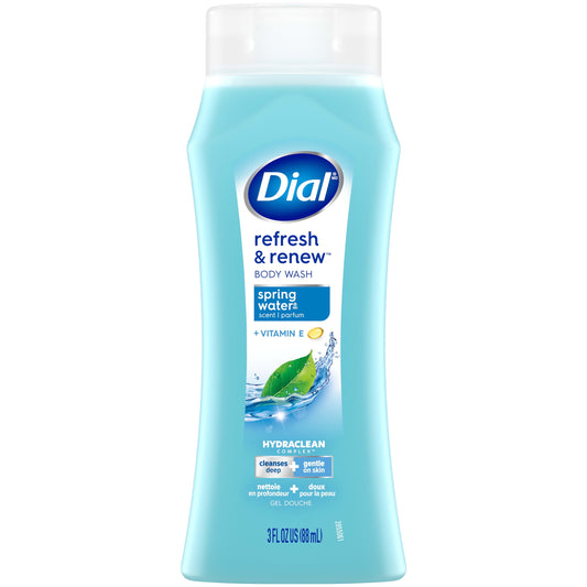 Dial Body Wash, Refresh & Renew Spring Water, 3 fl oz