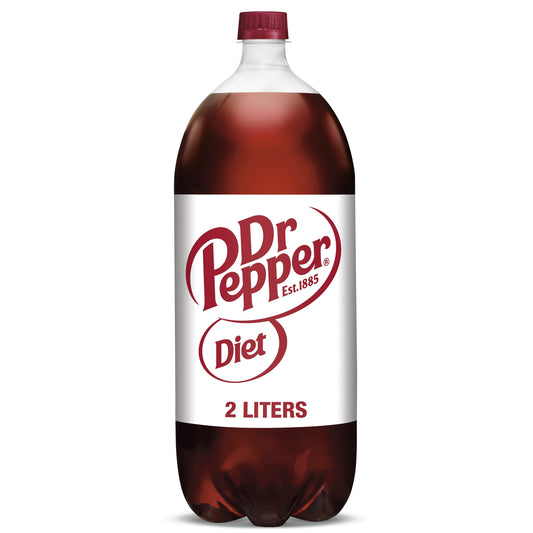 Diet Dr Pepper Soda Pop, 2 L bottle