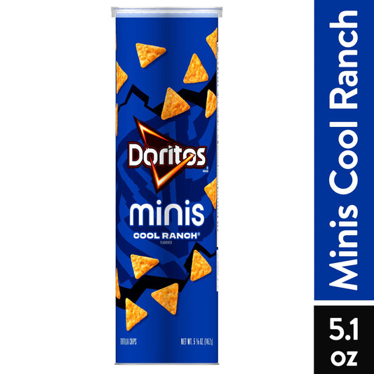 Doritos Minis Cool Ranch Flavored Snack Chips Canister, 5.125 oz