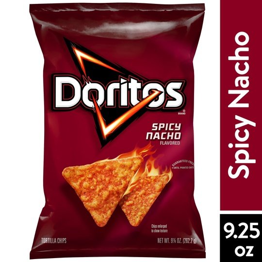 Doritos Spicy Nacho Flavored Tortilla Chips, 9.25 oz Bag