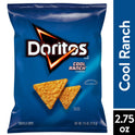 Doritos Tortilla Chips Cool Ranch Flavored Snack Chips, 2.75 oz Bag