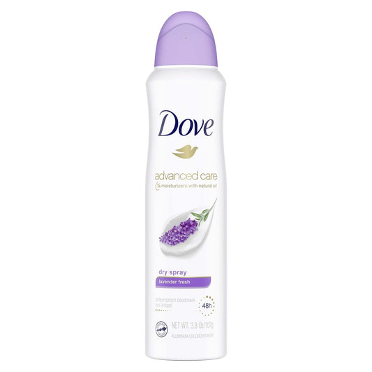 Dove Advanced Care Long Lasting Women's Antiperspirant Deodorant Dry Spray, Lavender Fresh, 3.8 oz