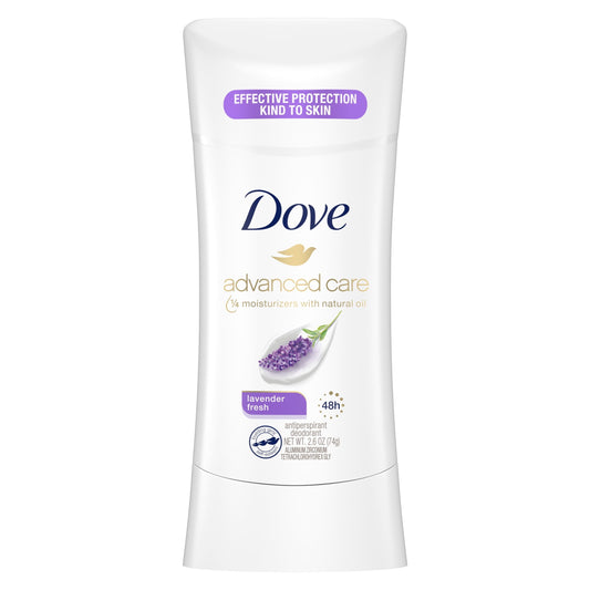Dove Advanced Care Long Lasting Women's Antiperspirant Deodorant Stick, Lavender Fresh, 2.6 oz
