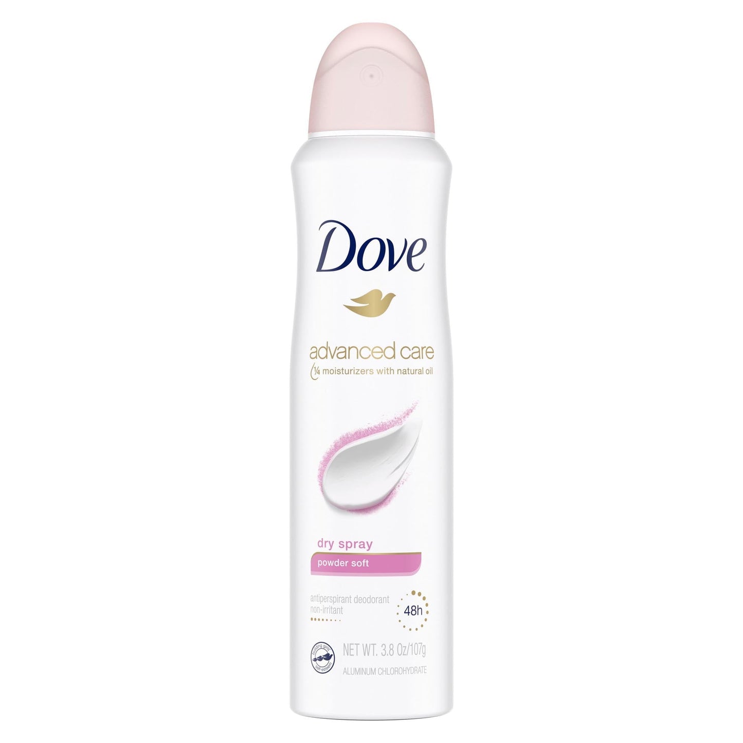 Dove Advanced Care Women's Antiperspirant Deodorant Dry Spray, Powdery, 3.8 oz