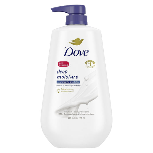 Dove Deep Moisture Nourishing Long Lasting Body Wash, 30.6 fl oz