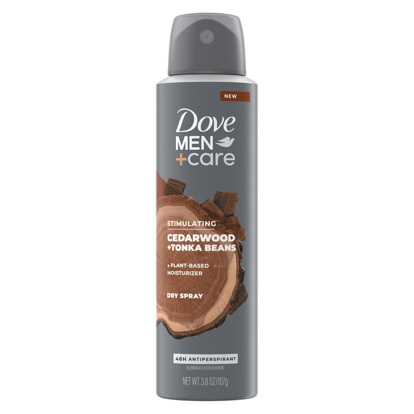 Dove Men+Care Antiperspirant Deodorant Dry Spray, Cedarwood and Tonka Beans, 3.8 oz