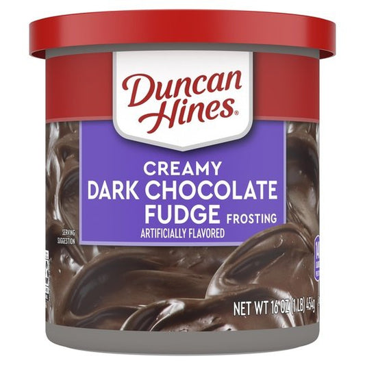 Duncan Hines Dark Chocolate Creamy Home-Style Frosting, 16 Oz Can
