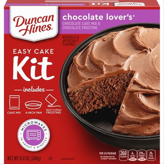 Duncan Hines Easy Cake Kit Chocolate Lover's Cake Mix, 8.4 oz.
