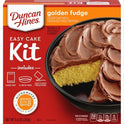 Duncan Hines Easy Cake Kit Golden Fudge Cake Mix, 8.4 OZ