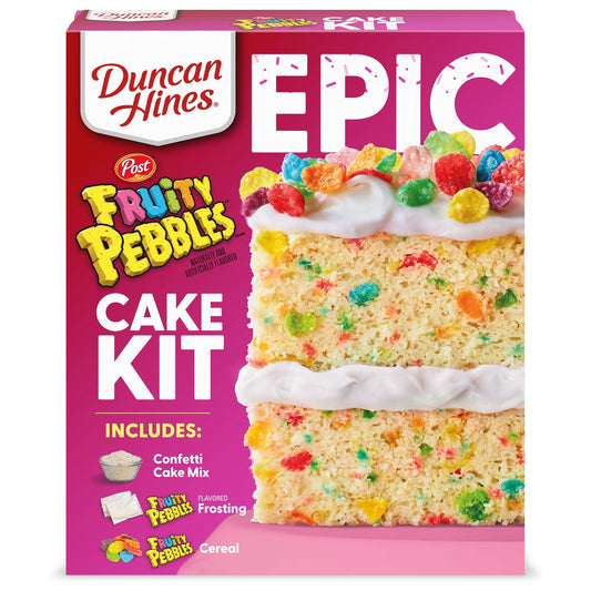 Duncan Hines Epic Kit, Fruity Pebbles Cake Mix Kit, 28.5 oz.
