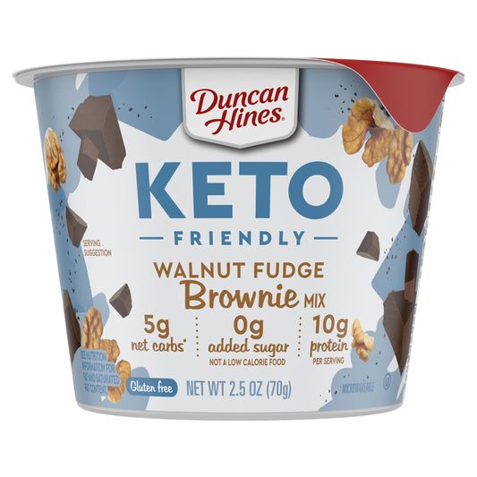 Duncan Hines Keto Friendly Walnut Fudge Brownie Mix, 2.5 oz
