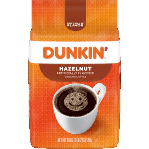 Dunkin' 18 Ounce Hazelnut Roast & Ground Coffee Bag