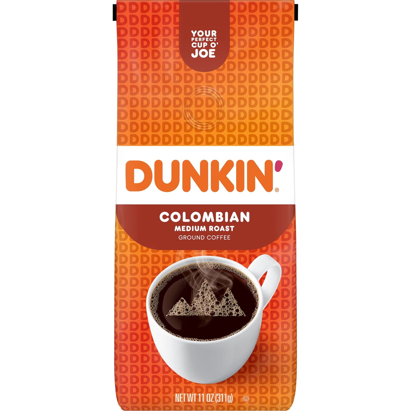 Dunkin Colombian Medium Roast Ground Coffee, 11-Ounce Bag