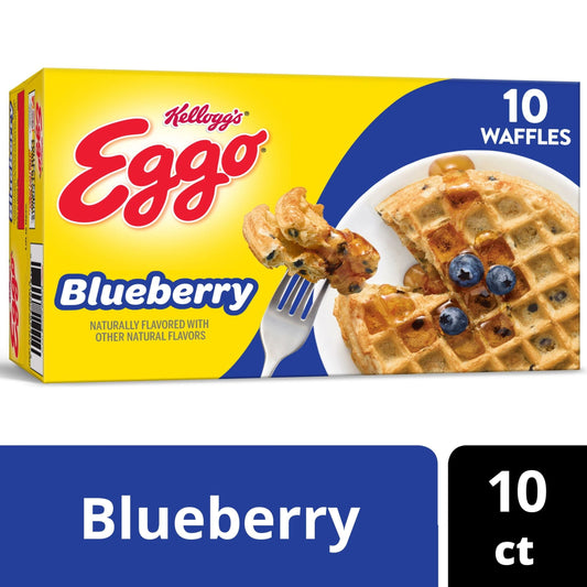 Eggo Blueberry Waffles, 12.3 oz, 10 Count (Frozen)