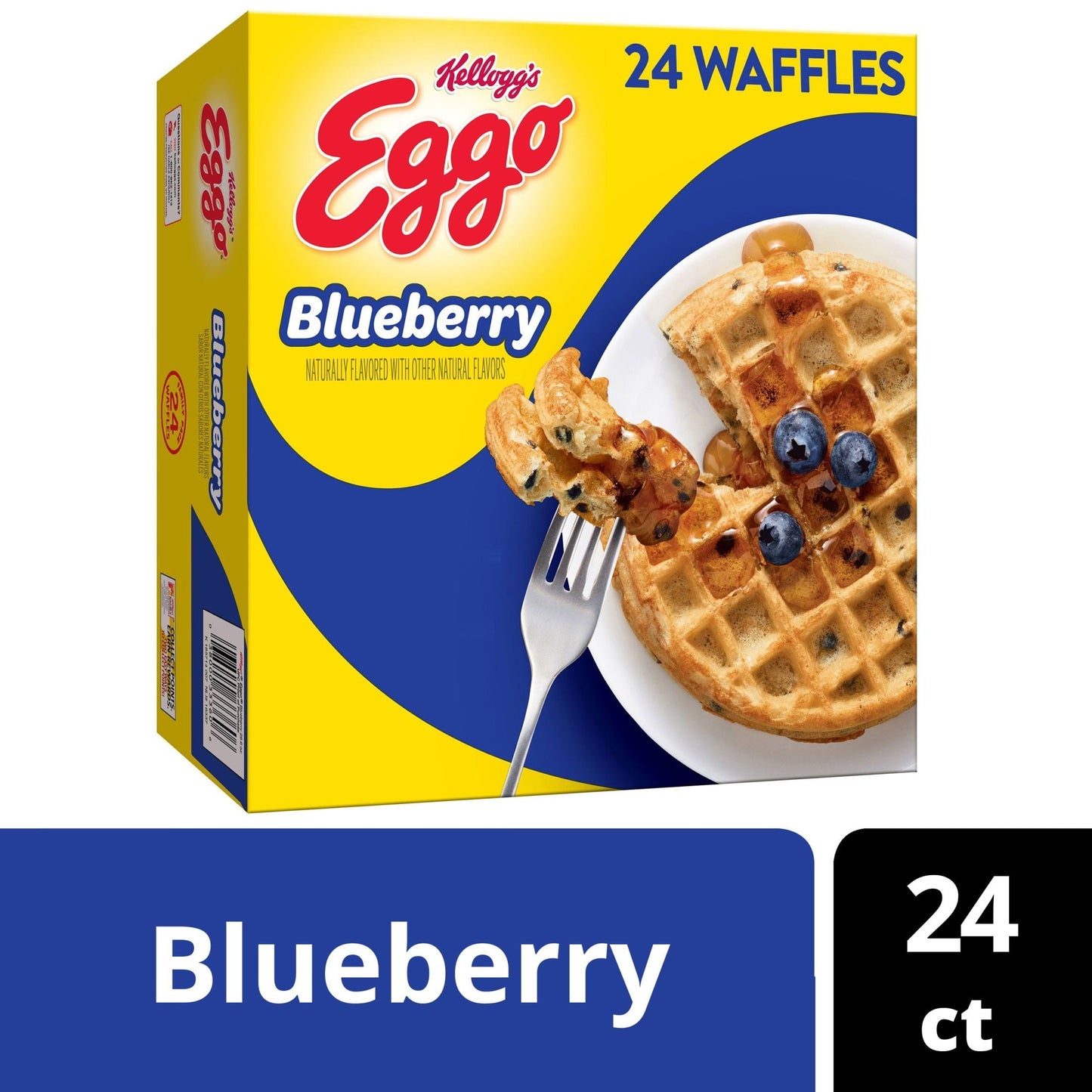 Eggo Blueberry Waffles, 29.6 oz, 24 Count (Frozen)