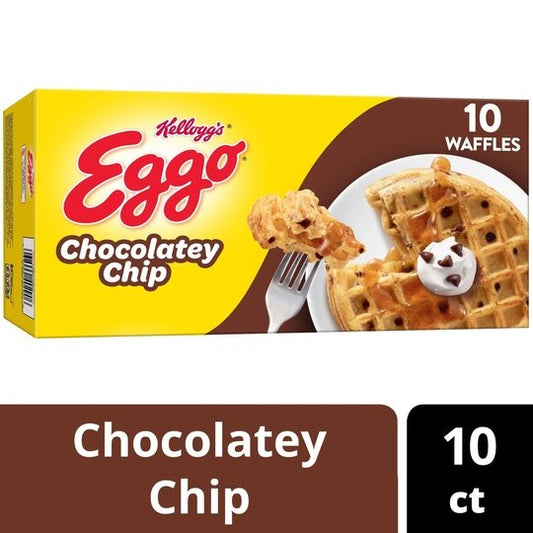 Eggo Chocolatey Chip Waffles, 12.3 oz, 10 Count (Frozen), Regular