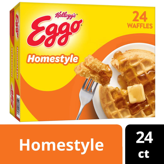 Eggo Homestyle Waffles, 29.6 oz, 24 Count (Frozen)