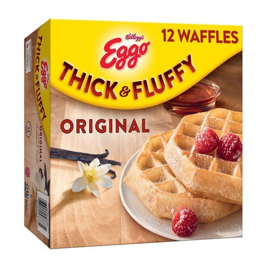 Eggo Thick and Fluffy Original Waffles, 23.2 oz, 12 Count (Frozen)