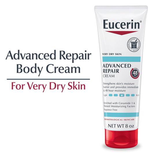 Eucerin Advanced Repair Body Cream, Body Cream for Very Dry Skin, 8 Oz Tube