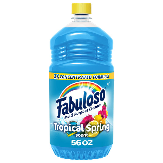 Fabuloso Multi-Purpose Cleaner, 2X Concentrated Formula, Tropical Spring Scent, 56 oz