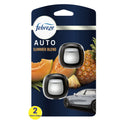 Febreze AUTO Air Freshener Vent Clip Summer Blend Scent, .07 oz. Car Vent Clip, Pack of 2