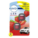 Febreze Car Air Freshener Vent Clip Berry & Bramble Scent, .06 oz. Car Vent Clip, Pack of 2