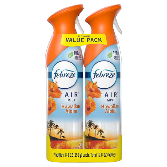 Febreze Odor-Fighting Air Freshener, Hawaiian Aloha, Pack of 2, 8.8 oz each
