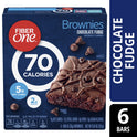 Fiber One 70 Calorie Brownies, Chocolate Fudge, Snack Bars, 6 ct