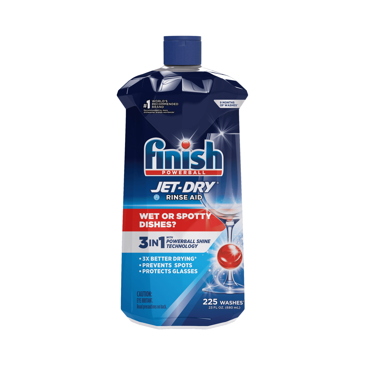 Finish Jet-Dry Rinse Aid, 23oz, Dishwasher Rinse Agent and Drying Agent