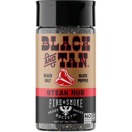 Fire & Smoke Society Black & Tan, Beef and Steak Seasoning Rub, 6 Ounce