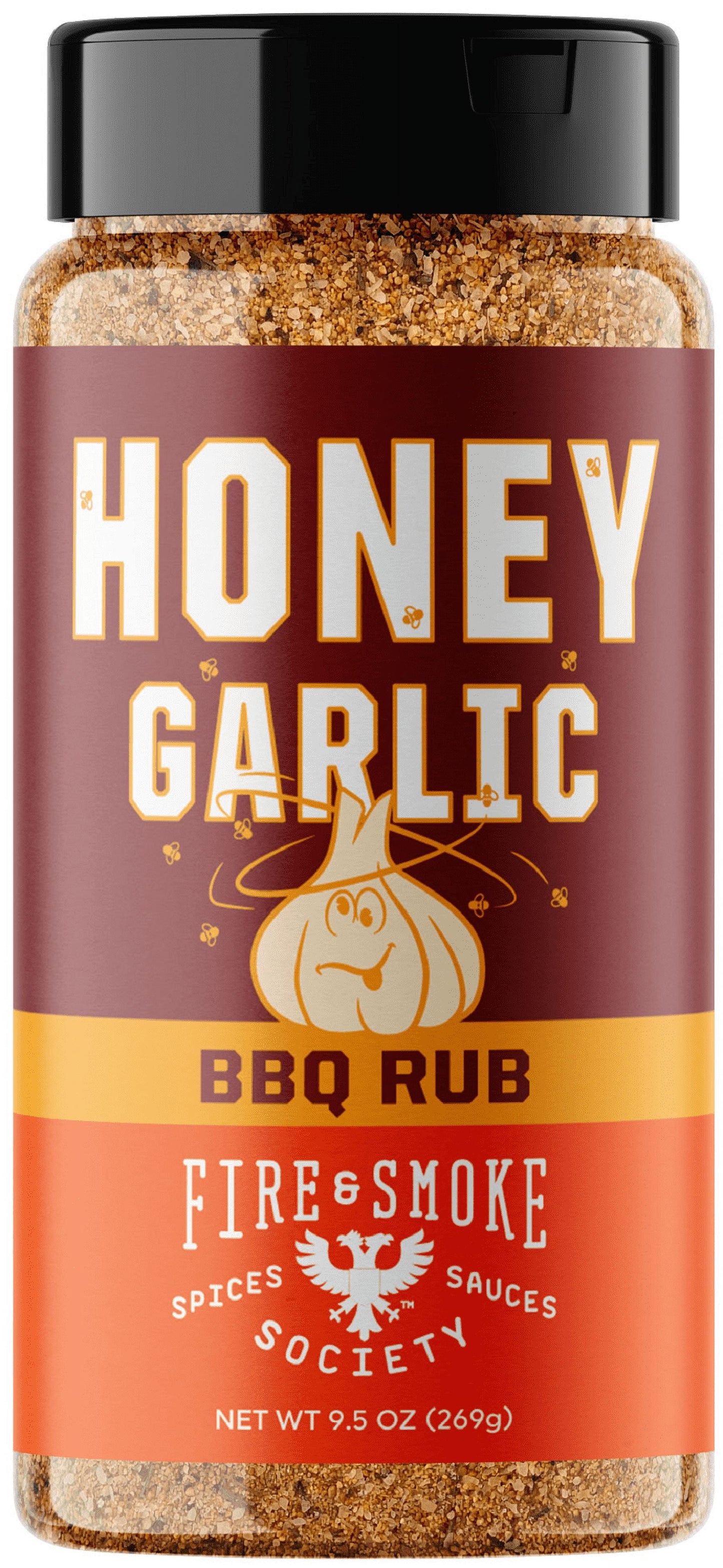 Fire & Smoke Society Honey Garlic BBQ Rub, BBQ Seasoning, 9.5 Ounce