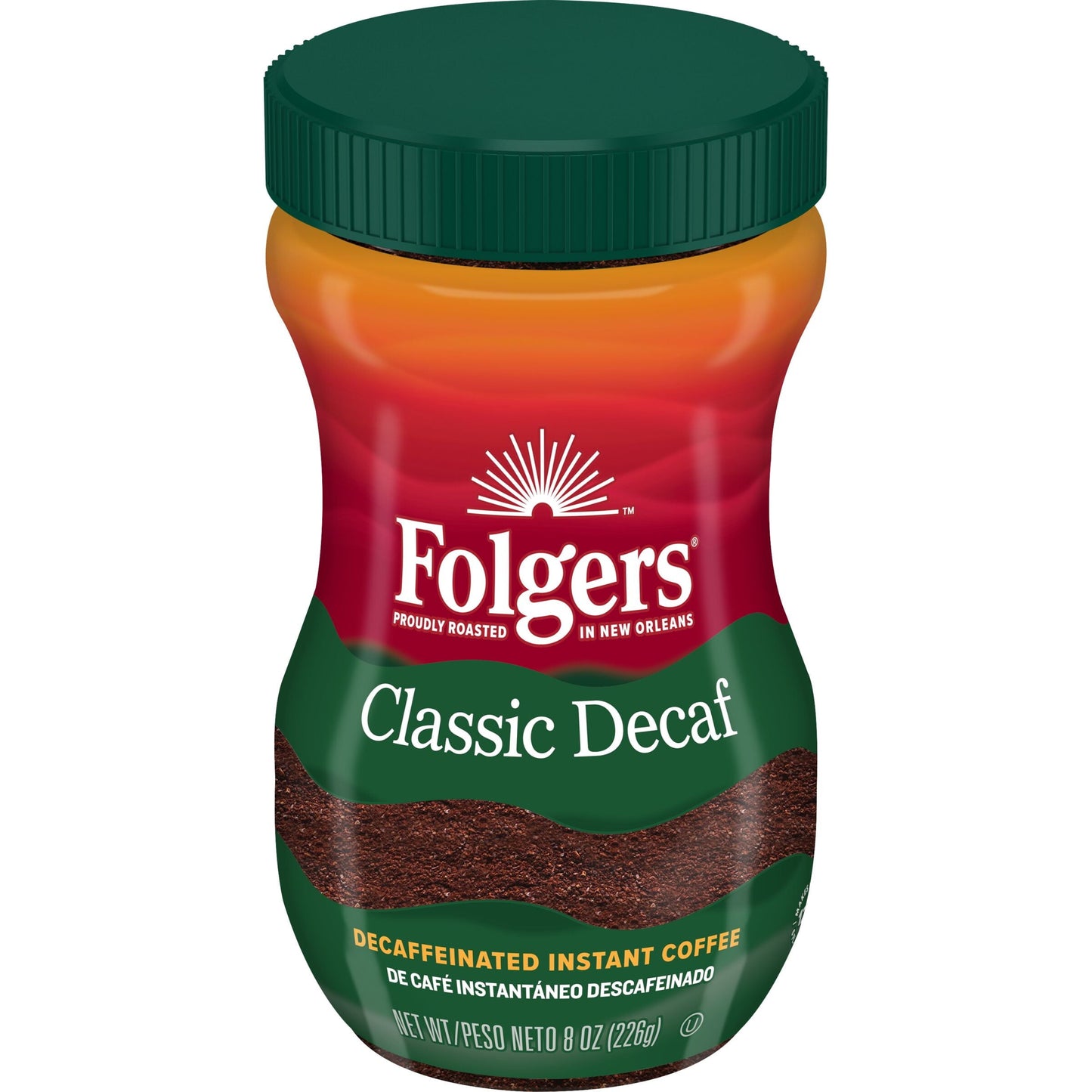 Folgers Classic Decaf Instant Coffee, 8-Ounce Jar