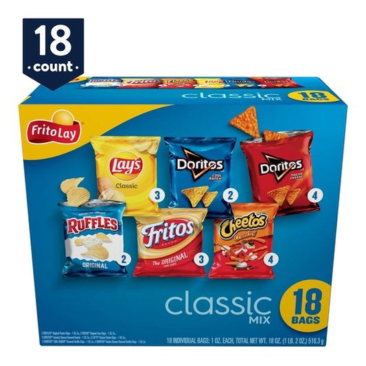 Frito-Lay Classic Mix Variety Pack, 18 Count