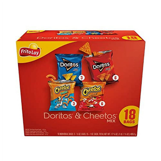 Frito-Lay Doritos & Cheetos Mix Variety Pack, 18 Count