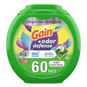 Gain Flings Laundry Detergent Pacs with Odor Defense, 60 Ct, Super Fresh