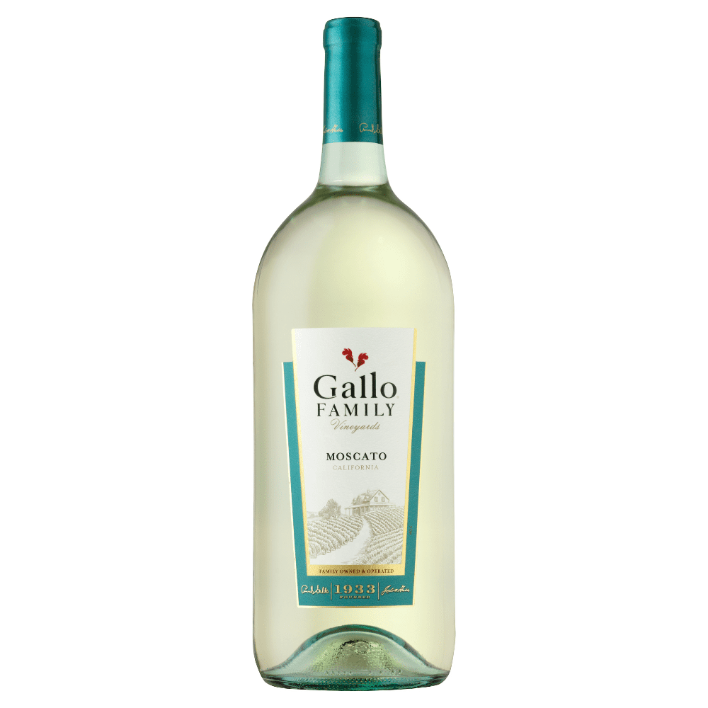 Gallo Family Moscato White Wine, California,  1.5L Glass Bottle