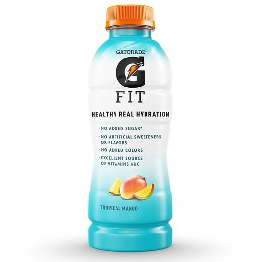 Gatorade Fit Electrolyte Beverage, Healthy Real Hydration, Tropical Mango, 16.9 oz Bottle