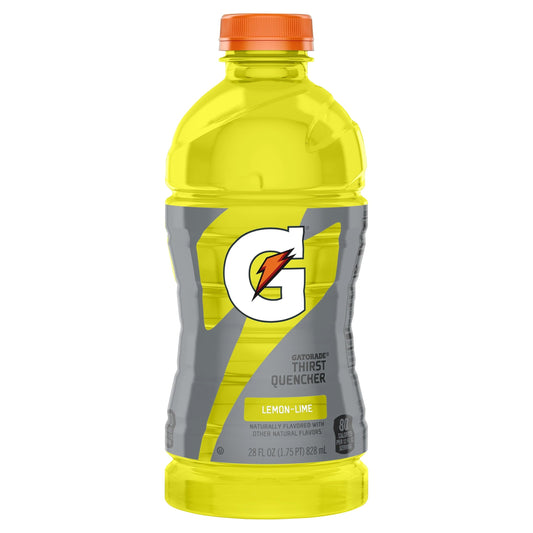 Gatorade Lemon Lime Thirst Quencher Sports Drink, 28 oz Bottle