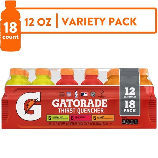 Gatorade Thirst Quencher Variety Pack Sports Drink, 12 fl oz, 18 Pack Bottles